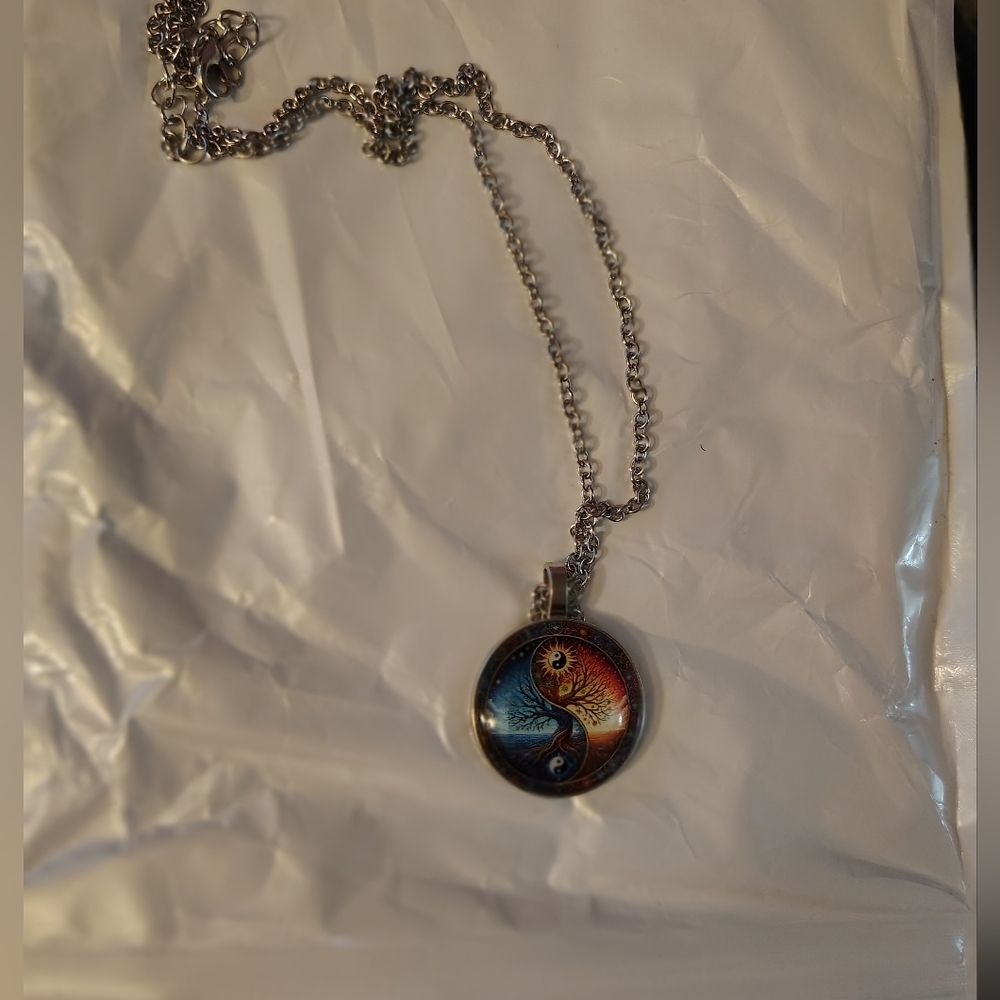 Colorful Yin Yang Pendant Necklace